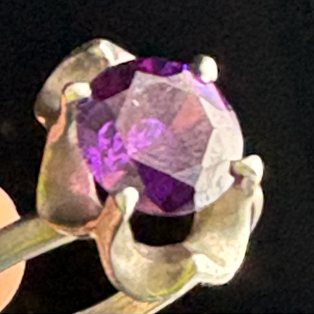 5 vintage sterling silver 925 ring bundle citrine amethyst mop crystal - Picture 8 of 15